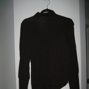 itlm dark brown long sleeve top